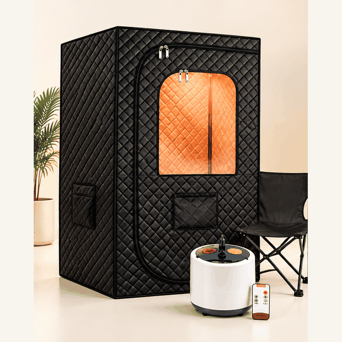 Présentation animée des vues du kit de sauna portable
