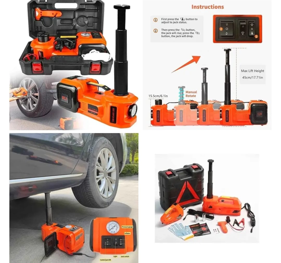 Meilleur Cric Electrique 3 en 1 Pour Voiture 5 Tonnes(Promo 24H)